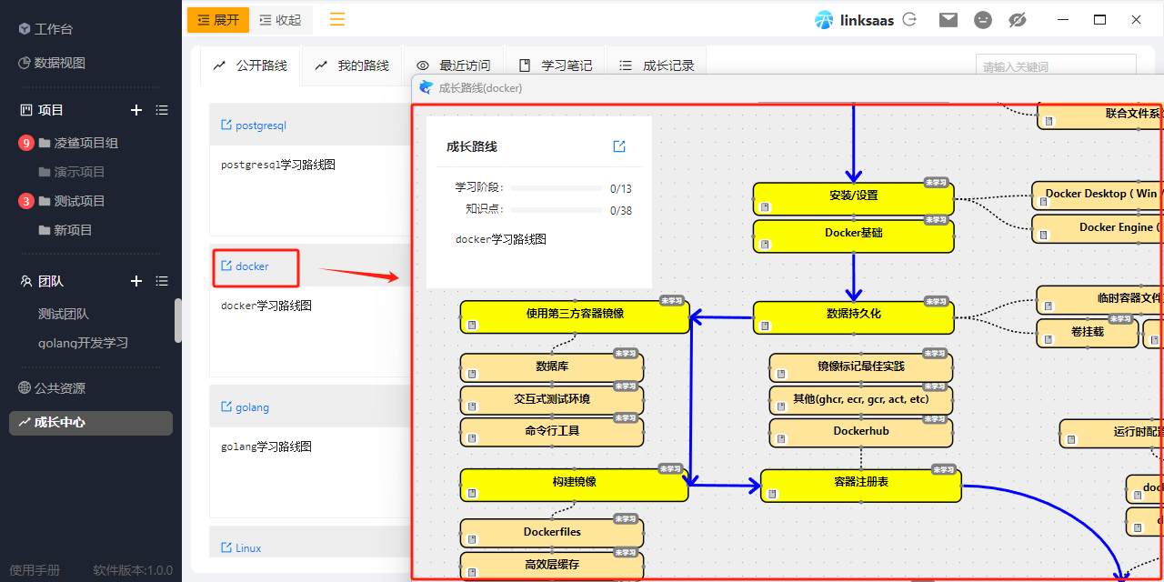 OpenLinkSaas使用手册-成长中心