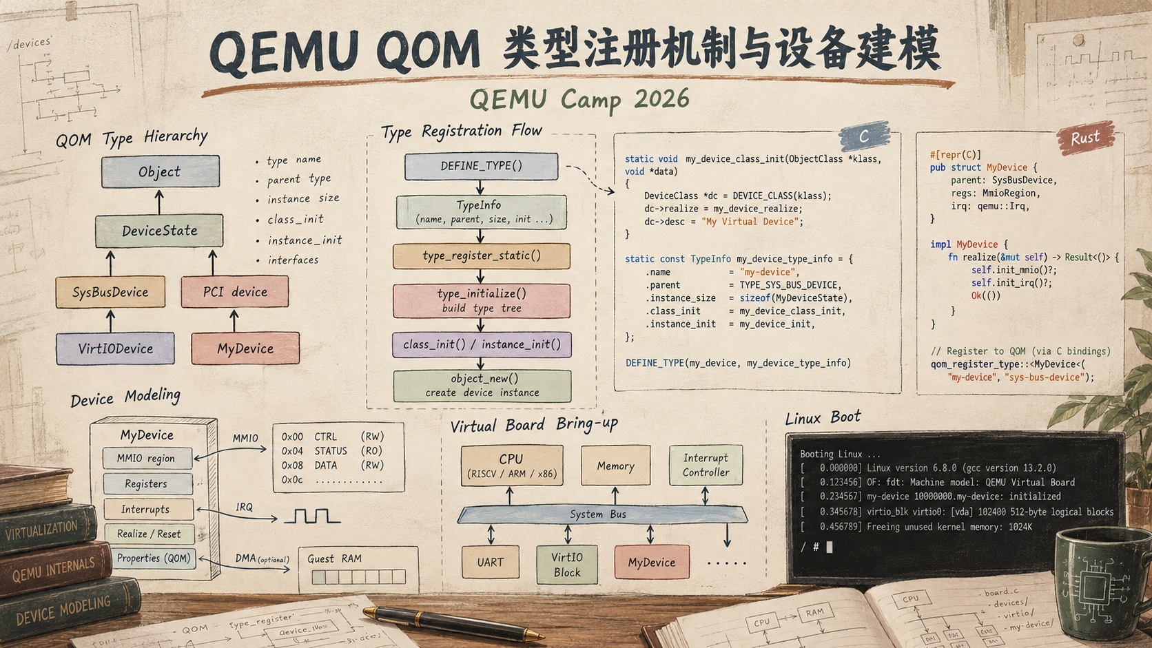 QEMU QOM 类型注册机制与设备建模